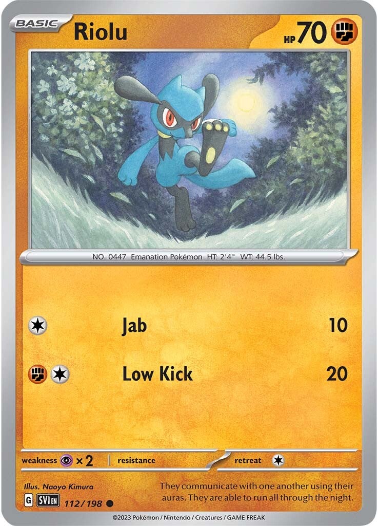 Riolu (112/198) [Scarlet & Violet: Base Set] | Deep Dive Games St. Marys