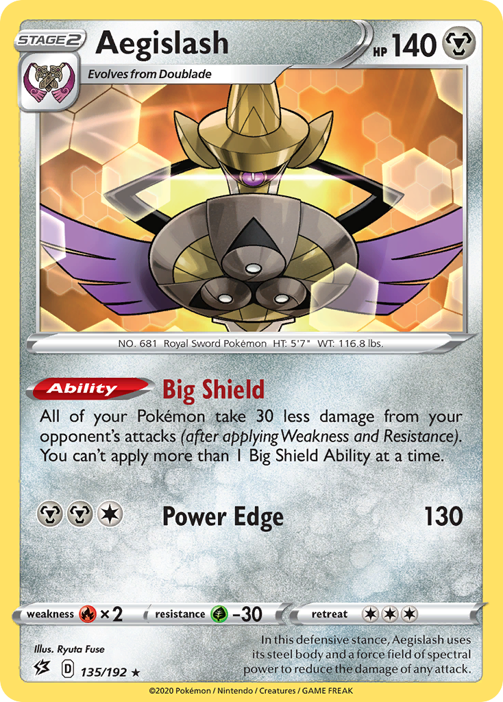 Aegislash (135/192) [Sword & Shield: Rebel Clash] | Deep Dive Games St. Marys