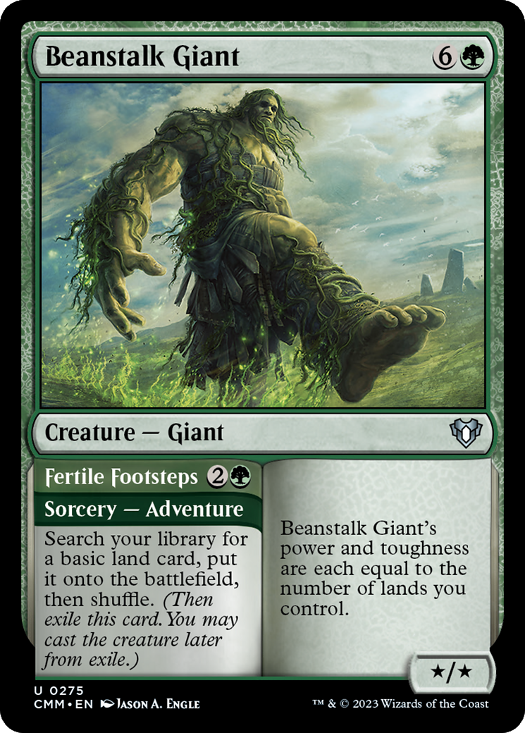 Beanstalk Giant // Fertile Footsteps [Commander Masters] | Deep Dive Games St. Marys