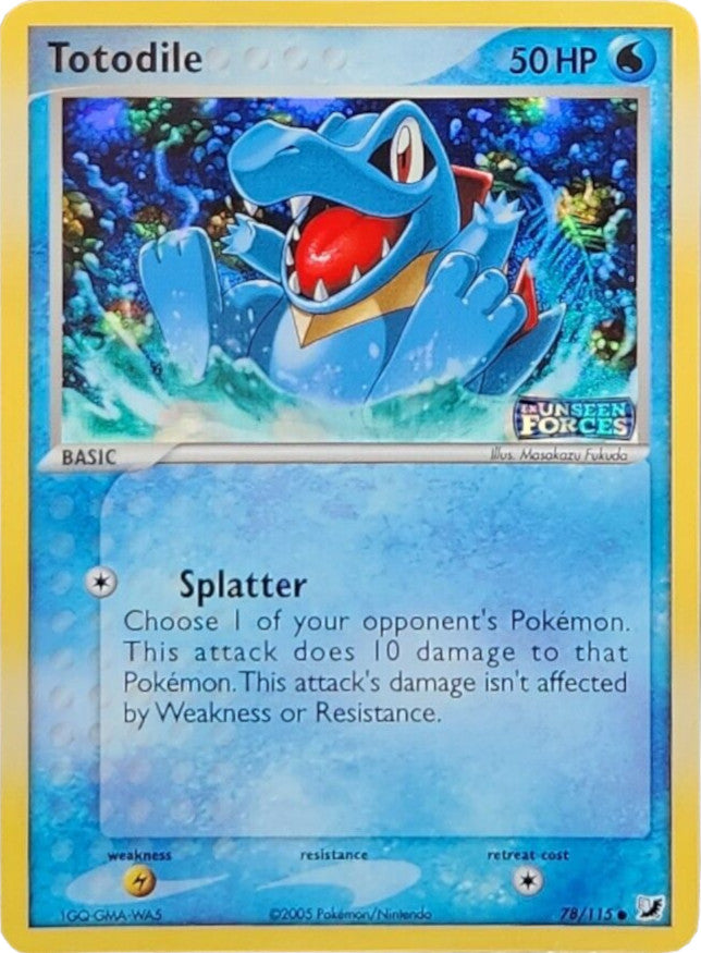 Totodile (78/115) (Stamped) [EX: Unseen Forces] | Deep Dive Games St. Marys