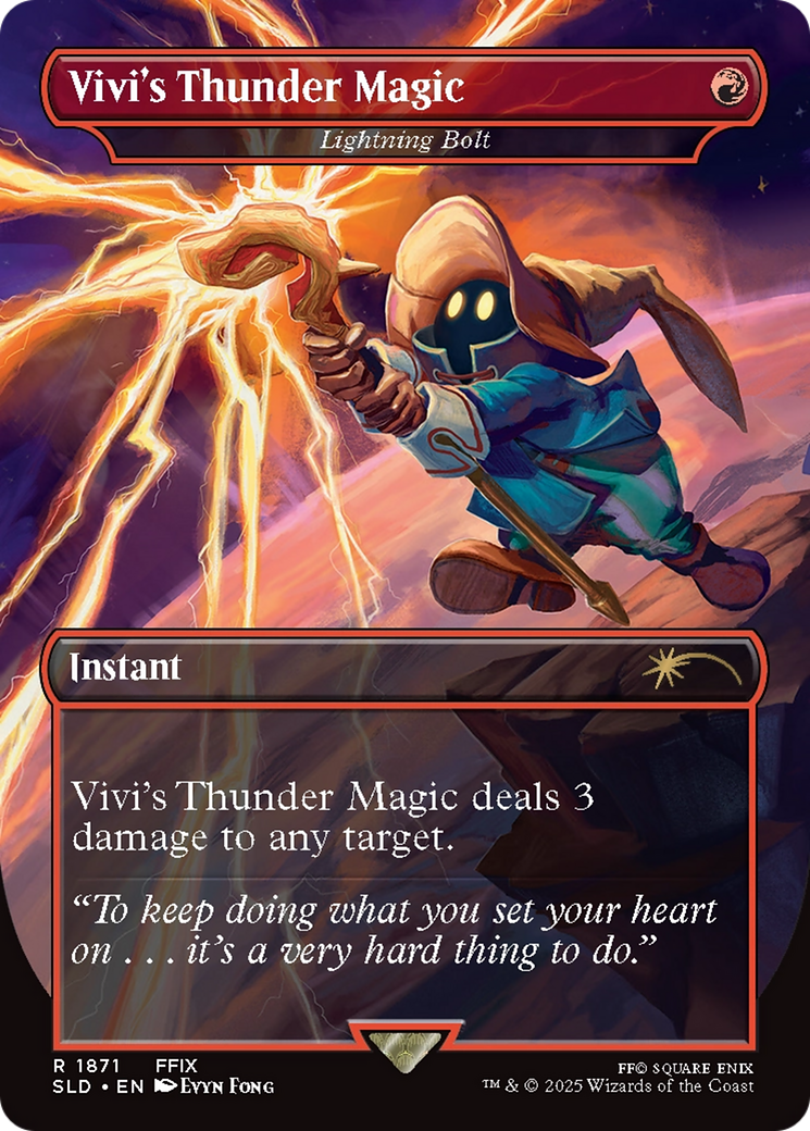 Vivi's Thunder Magic - Lightning Bolt (Rainbow Foil) [Secret Lair Drop Series] | Deep Dive Games St. Marys