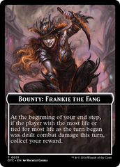 Bounty: Frankie the Fang // Bounty Rules Double-Sided Token [Outlaws of Thunder Junction Commander Tokens] | Deep Dive Games St. Marys