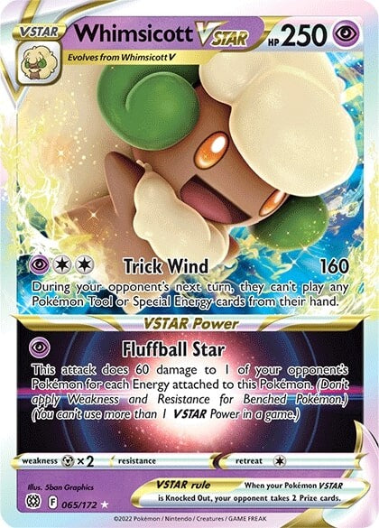 Whimsicott VSTAR (065/172) [Sword & Shield: Brilliant Stars] | Deep Dive Games St. Marys