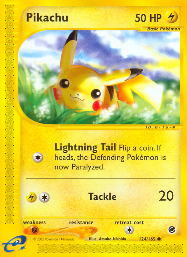 Pikachu (124/165) [Expedition: Base Set] | Deep Dive Games St. Marys