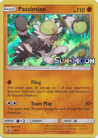 Passimian (SM12) (Staff Prerelease Promo) [Sun & Moon: Black Star Promos] | Deep Dive Games St. Marys