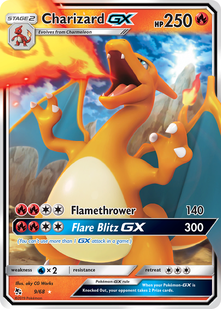 Charizard GX (9/68) [Sun & Moon: Hidden Fates] | Deep Dive Games St. Marys