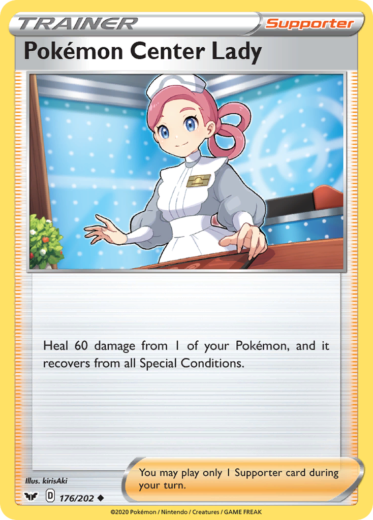 Pokemon Center Lady (176/202) [Sword & Shield: Base Set] | Deep Dive Games St. Marys