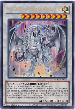 Azure-Eyes Silver Dragon (Oversized) (Silver Dragon) [SDBE-EN040] Promo | Deep Dive Games St. Marys