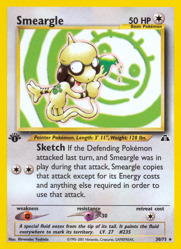 Smeargle (30/75) [Neo Discovery 1st Edition] | Deep Dive Games St. Marys