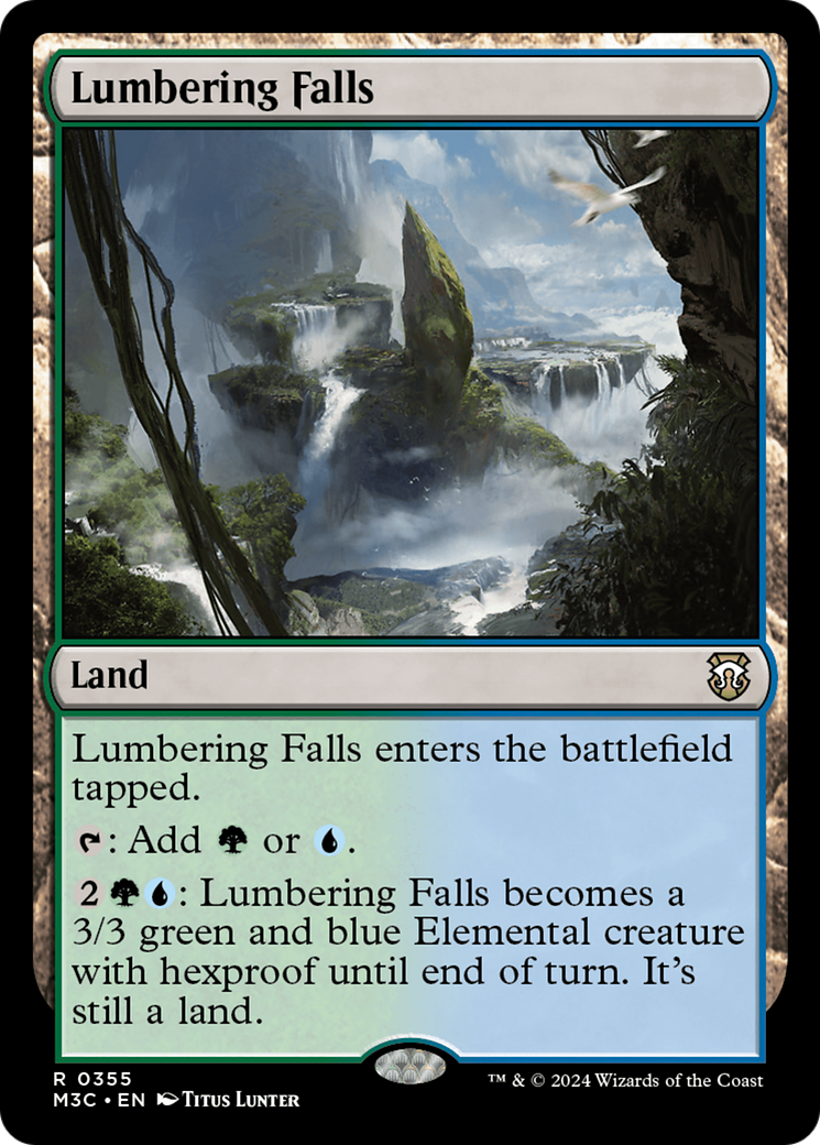 Lumbering Falls (Ripple Foil) [Modern Horizons 3 Commander] | Deep Dive Games St. Marys