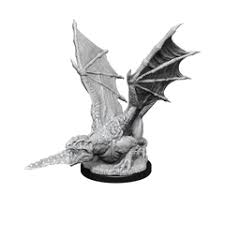 Dungeons & Dragons: Nolzur's Marvelous Unpainted Miniatures - W19 White Dragon Wyrmling | Deep Dive Games St. Marys