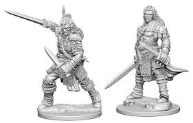 Pathfinder Deep Cuts Unpainted Miniatures: Human Male Fighter | Deep Dive Games St. Marys