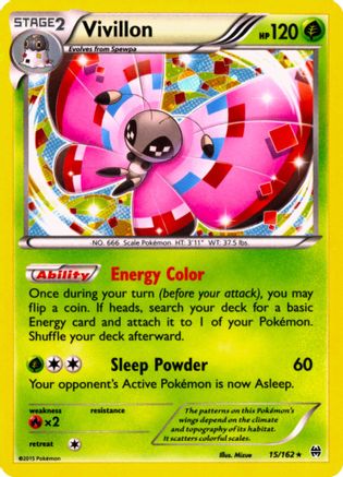 Vivillon (15/162) (Cosmos Holo) [XY: BREAKthrough] | Deep Dive Games St. Marys