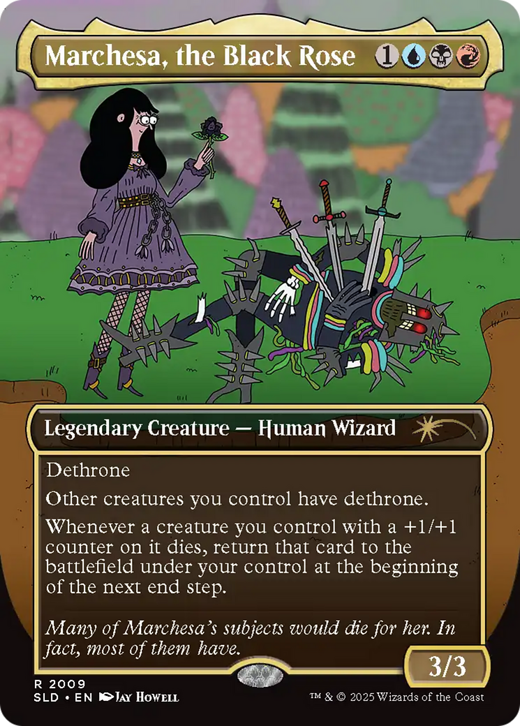 Marchesa, the Black Rose (Rainbow Foil) [Secret Lair Drop Series] | Deep Dive Games St. Marys