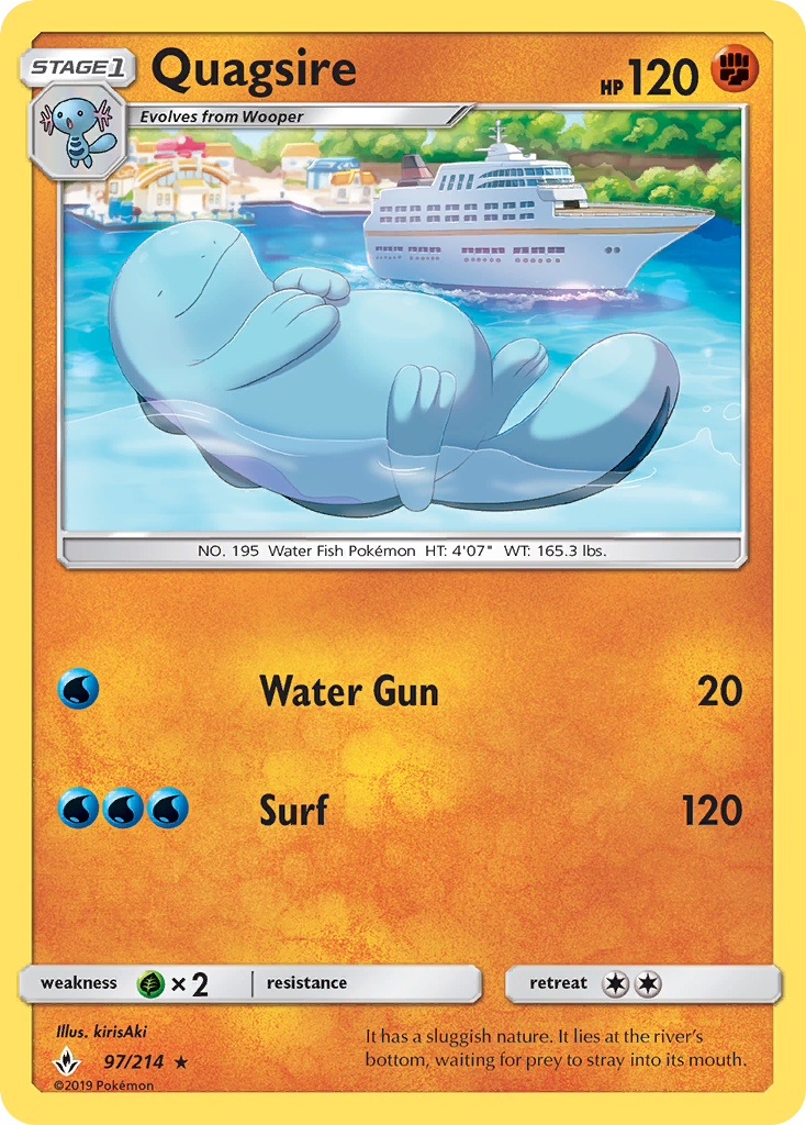 Quagsire (97/214) [Sun & Moon: Unbroken Bonds] | Deep Dive Games St. Marys