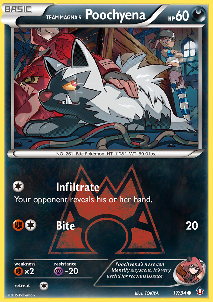 Team Magma's Poochyena (17/34) [XY: Double Crisis] | Deep Dive Games St. Marys