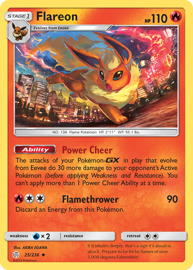 Flareon (25/236) [Sun & Moon: Cosmic Eclipse] | Deep Dive Games St. Marys