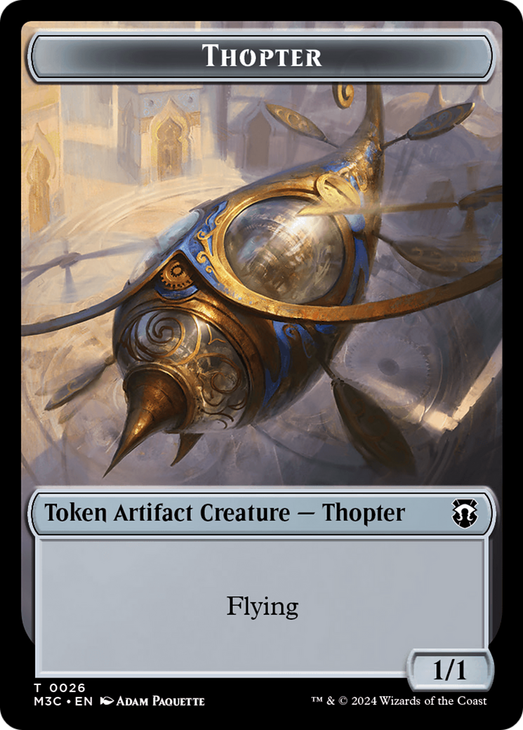 Thopter // Copy Double-Sided Token [Modern Horizons 3 Commander Tokens] | Deep Dive Games St. Marys