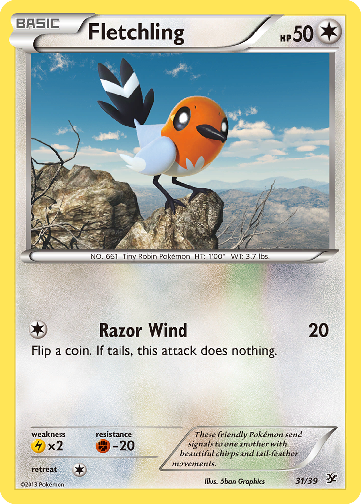 Fletchling (31/39) [XY: Kalos Starter Set] | Deep Dive Games St. Marys