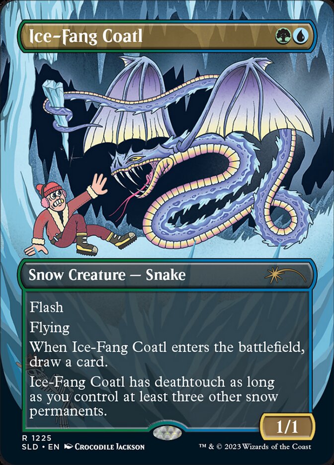 Ice-Fang Coatl (Borderless) [Secret Lair Drop Series] | Deep Dive Games St. Marys