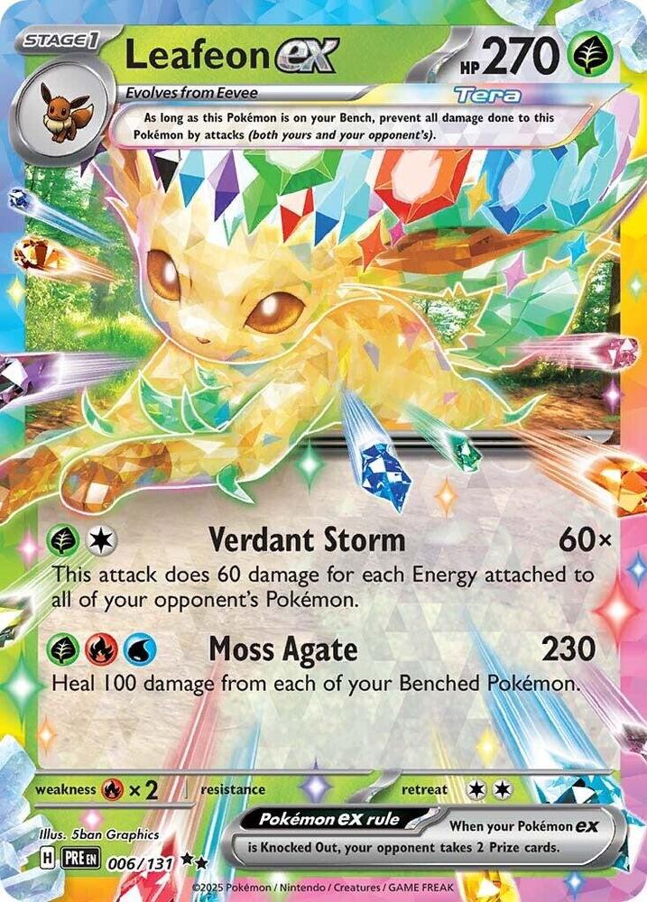 Leafeon ex (006/131) [Scarlet & Violet: Prismatic Evolutions] | Deep Dive Games St. Marys