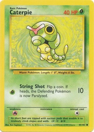 Caterpie (45/102) [Base Set Unlimited] | Deep Dive Games St. Marys