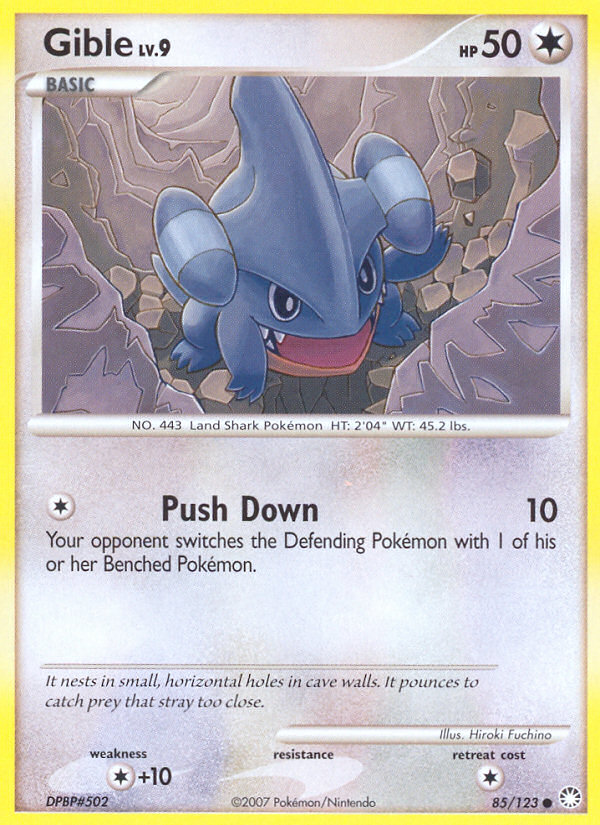 Gible (85/123) [Diamond & Pearl: Mysterious Treasures] | Deep Dive Games St. Marys