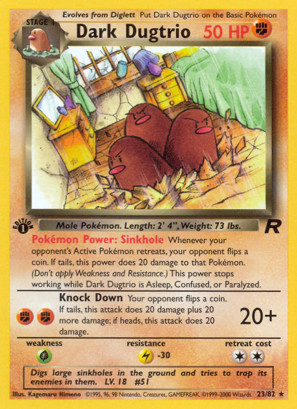 Dark Dugtrio (23/82) [Team Rocket 1st Edition] | Deep Dive Games St. Marys