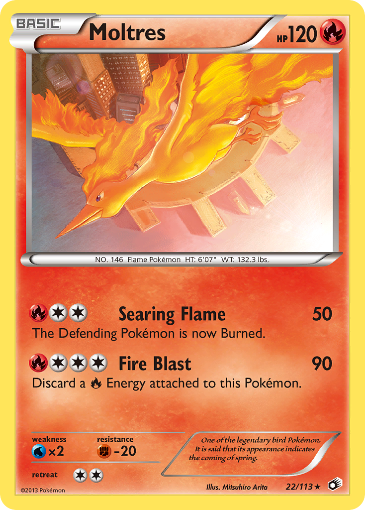 Moltres (22/113) [Black & White: Legendary Treasures] | Deep Dive Games St. Marys