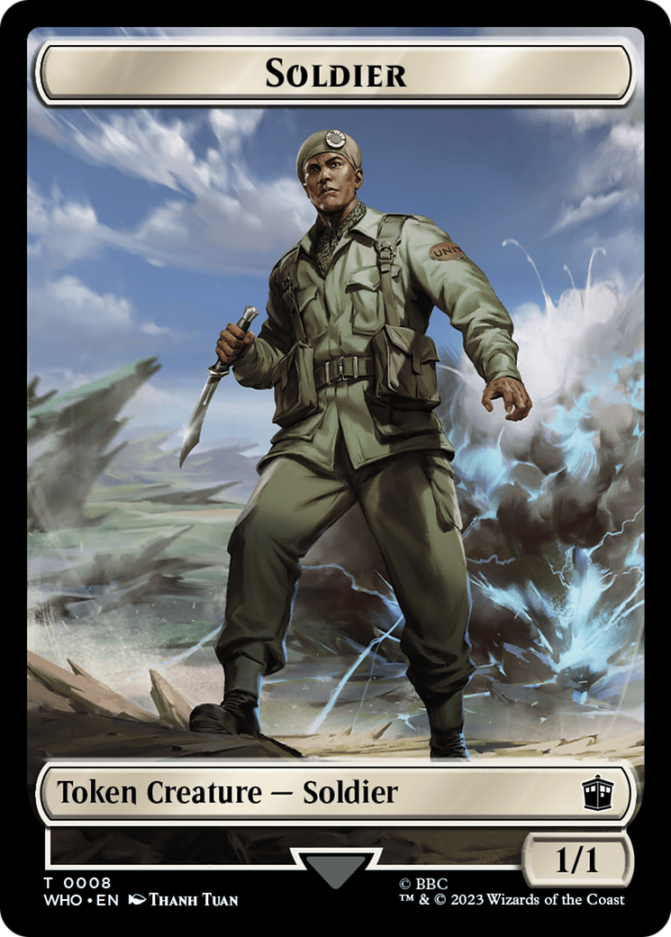 Soldier // Alien Warrior Double-Sided Token [Doctor Who Tokens] | Deep Dive Games St. Marys