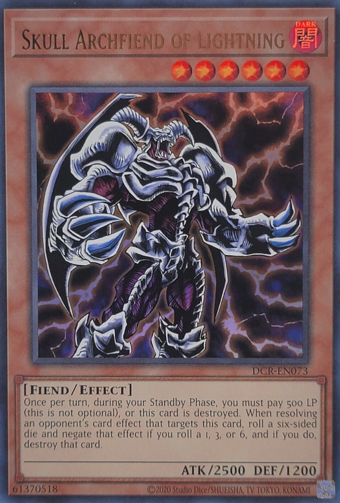 Skull Archfiend of Lightning (25th Anniversary) [DCR-EN073] Ultra Rare | Deep Dive Games St. Marys