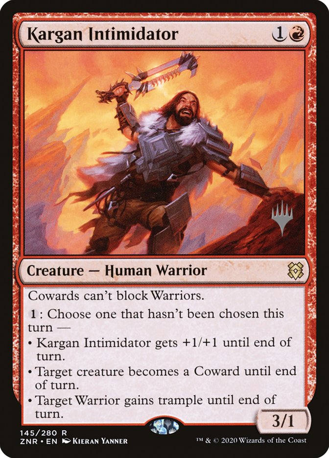 Kargan Intimidator (Promo Pack) [Zendikar Rising Promos] | Deep Dive Games St. Marys