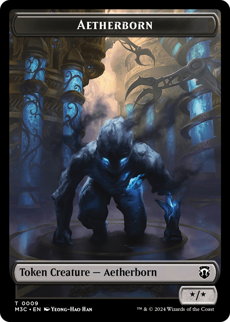 Aetherborn (Ripple Foil) // Servo Double-Sided Token [Modern Horizons 3 Commander Tokens] | Deep Dive Games St. Marys