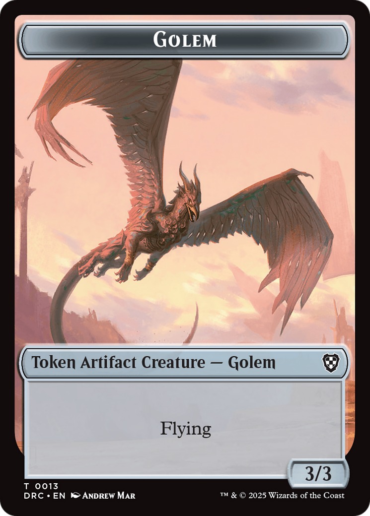 Golem (0013) // Nalaar Aetherjet Double-Sided Token [Aetherdrift Tokens] | Deep Dive Games St. Marys