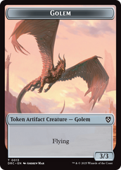 Golem (0013) // Nalaar Aetherjet Double-Sided Token [Aetherdrift Tokens] | Deep Dive Games St. Marys