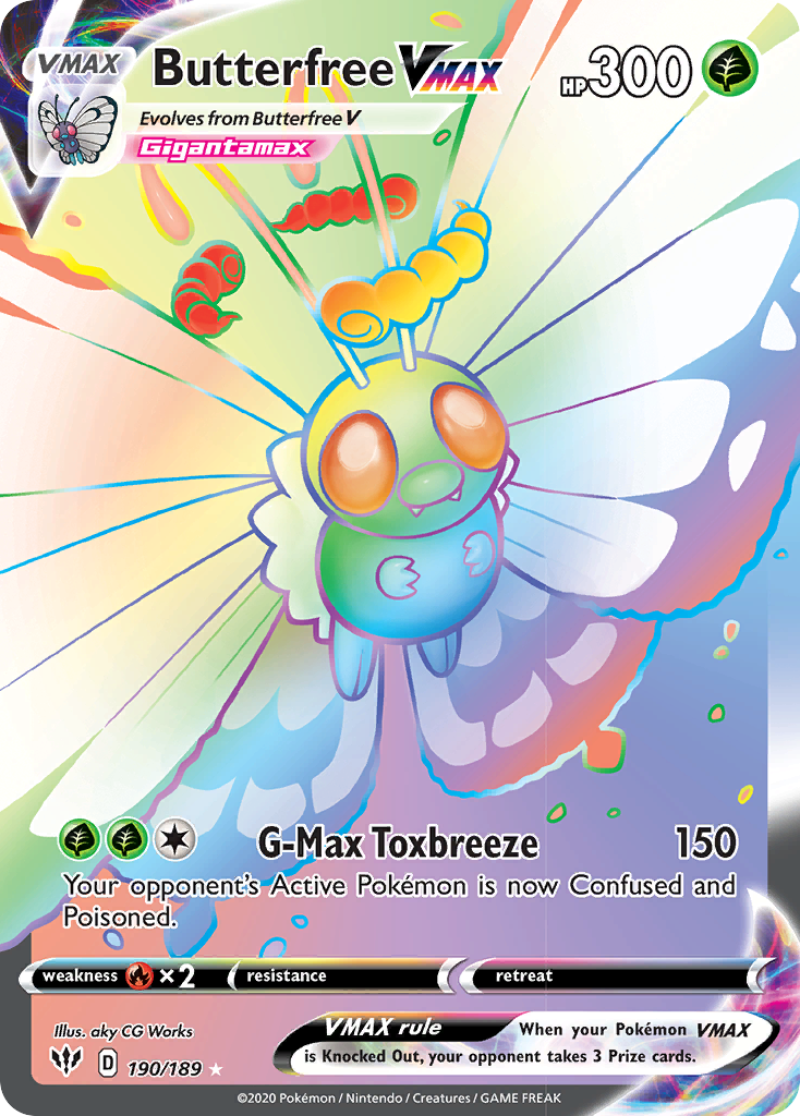 Butterfree VMAX (190/189) [Sword & Shield: Darkness Ablaze] | Deep Dive Games St. Marys