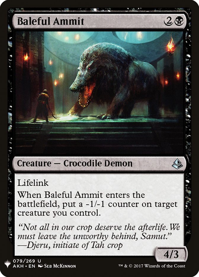 Baleful Ammit [Mystery Booster] | Deep Dive Games St. Marys