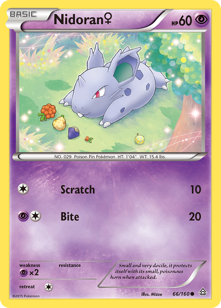 Nidoran (66/160) (Female) [XY: Primal Clash] | Deep Dive Games St. Marys