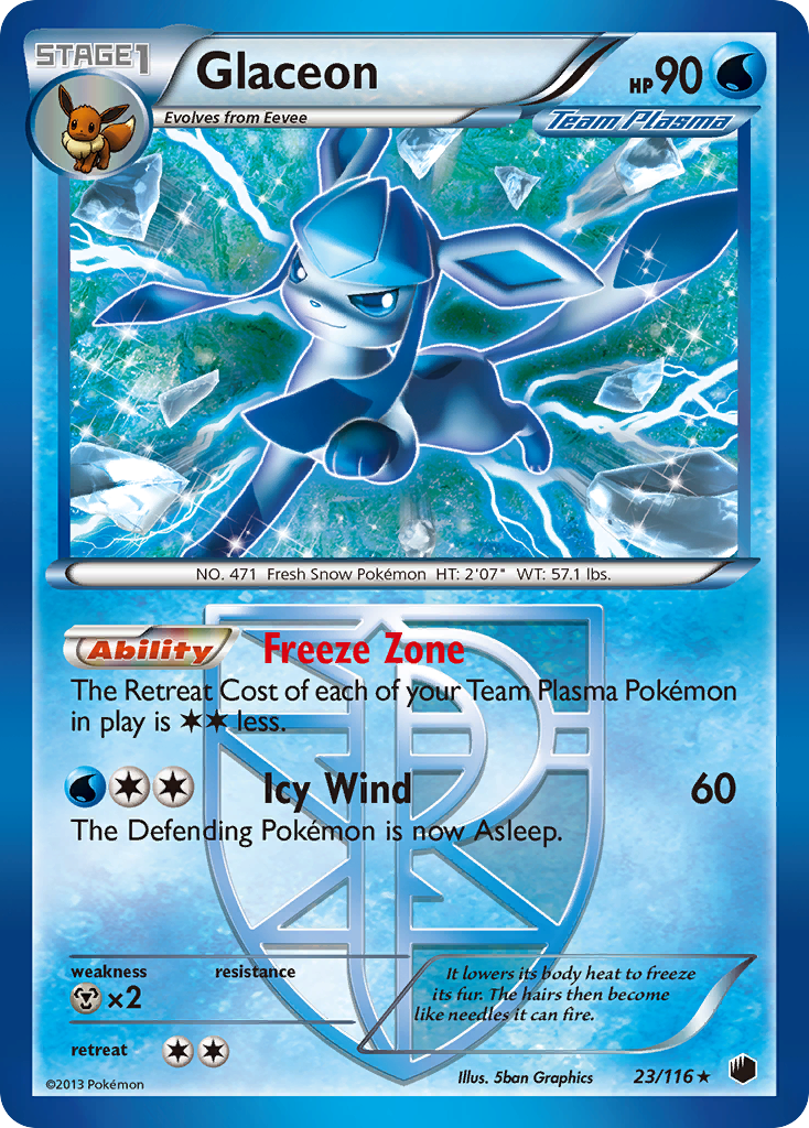 Glaceon (23/116) [Black & White: Plasma Freeze] | Deep Dive Games St. Marys