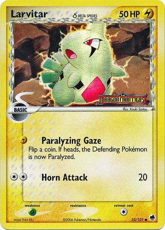 Larvitar (52/101) (Delta Species) (Stamped) [EX: Dragon Frontiers] | Deep Dive Games St. Marys