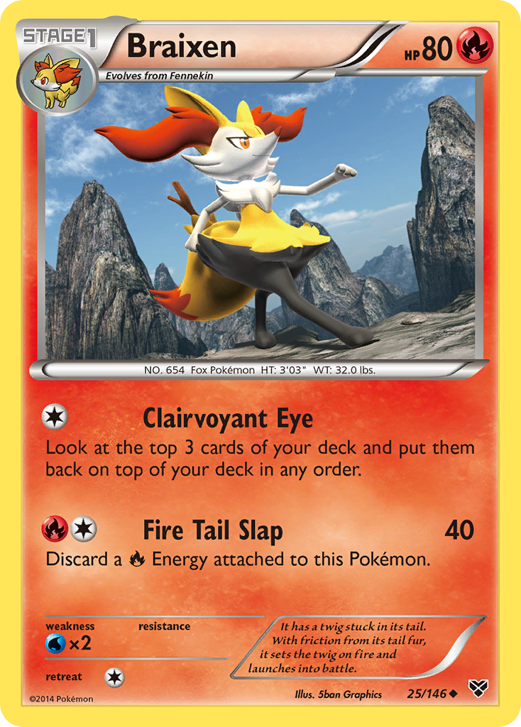 Braixen (25/146) [XY: Base Set] | Deep Dive Games St. Marys