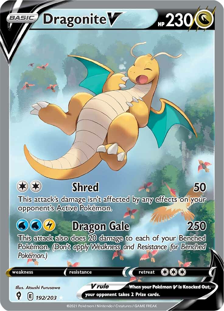 Dragonite V (192/203) [Sword & Shield: Evolving Skies] | Deep Dive Games St. Marys