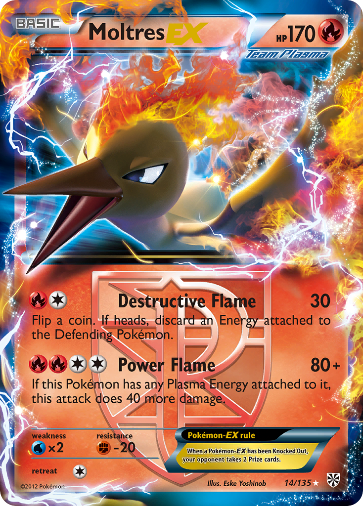 Moltres EX (14/135) [Black & White: Plasma Storm] | Deep Dive Games St. Marys