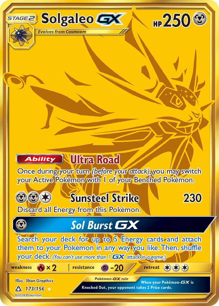 Solgaleo GX (173/156) [Sun & Moon: Ultra Prism] | Deep Dive Games St. Marys