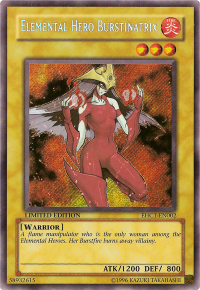 Elemental Hero Burstinatrix [EHC1-EN002] Secret Rare | Deep Dive Games St. Marys