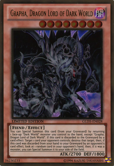 Grapha, Dragon Lord of Dark World [GLD5-EN028] Gold Rare | Deep Dive Games St. Marys