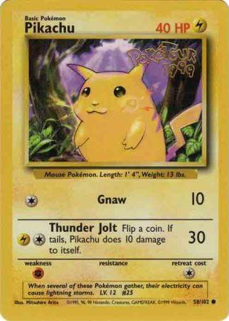 Pikachu (58/102) (PokeTour 1999 Promo) [Miscellaneous Cards] | Deep Dive Games St. Marys