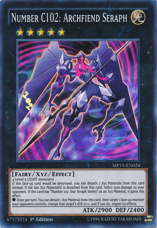 Number C102: Archfiend Seraph [MP15-EN024] Super Rare | Deep Dive Games St. Marys