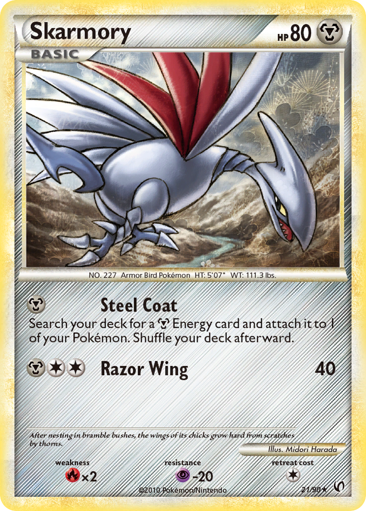 Skarmory (21/90) [HeartGold & SoulSilver: Undaunted] | Deep Dive Games St. Marys