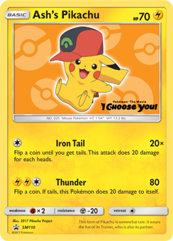 Ash's Pikachu (SM110) [Sun & Moon: Black Star Promos] | Deep Dive Games St. Marys